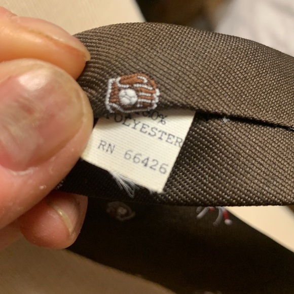 RETRO VINTAGE 70’s EMBROIDERED BASEBALL MAJOR LEAGUE NECKTIE - Picture 7 of 11